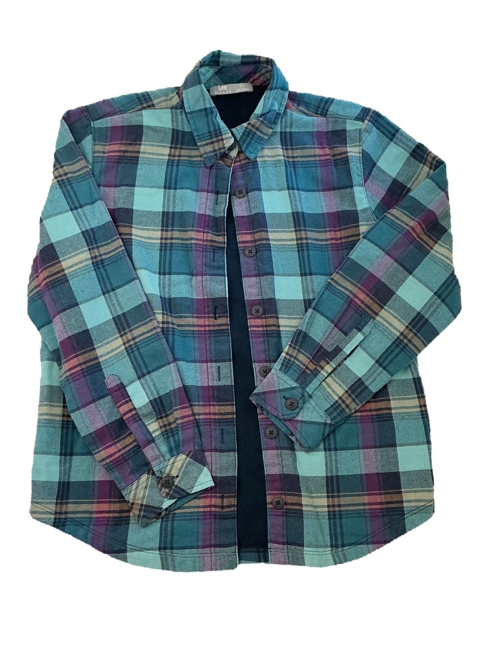 Lee - Teal Plaid Button-Up Shirt